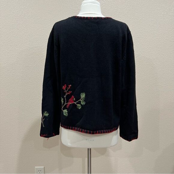 Coldwater Creek Cardinals Black Knit Cardigan Size XL - Picture 7 of 14